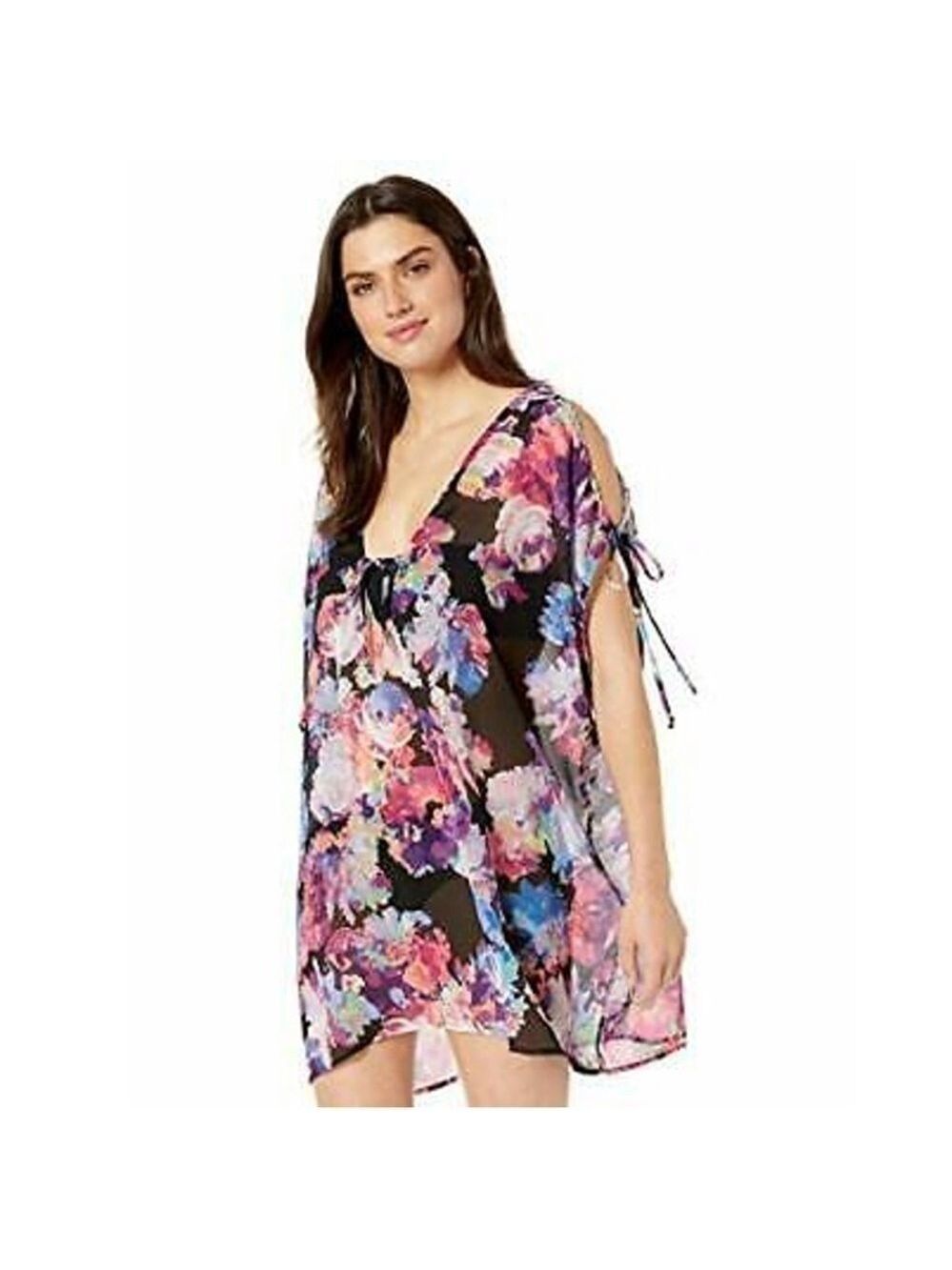 Nwt Bar III Tech Floral Tunic Swim Cover-up